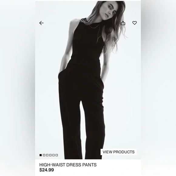 BNWT “2 for 1” H&M Black High-Waist Trousers - Picture 1 of 6